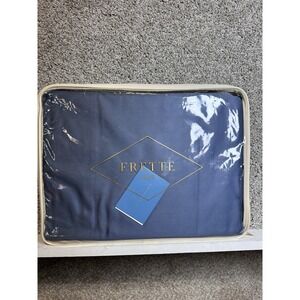 Frette Francine King Sheet Set Gris Blu 100% Cotton Italy 4 Pc New Luxury
